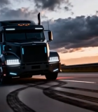 公路上行驶的重型卡车13920#横屏 