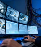 工程师监控矿山施工画面4373#横屏 