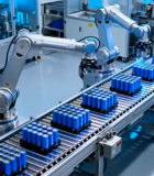 	 工厂自动化生产线机械臂作业13095#横屏 