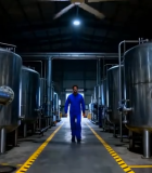 工厂设备间工人行走画面3356#横屏 