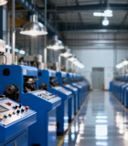 工厂内整齐排列的工业机械7653#横屏 