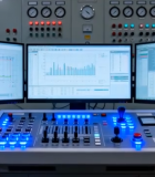 工厂设备操控台及监控屏幕11713#横屏 