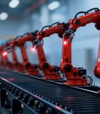 工厂内机械臂自动化生产线7597#横屏 