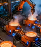 工厂机械臂操作金属冶炼场景9023#横屏 