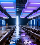 工厂内部轨道及设备场景7394#横屏 