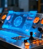 工厂科技感操作控制台画面7168#横屏 