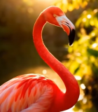 夕阳下的火烈鸟特写11003#横屏 