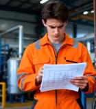 工厂工人查看图纸5382#横屏 