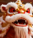 舞狮表演特写素材3110#横屏 