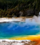 五彩斑斓的自然温泉景观3265#横屏 