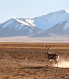 高原奔跑的羚羊5926#横屏 