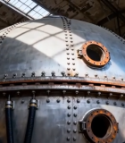 工厂大型金属设备特写4244#横屏 