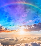 高空云海中的绚丽彩虹14913#横屏 