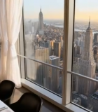 高楼餐厅内俯瞰城市景观10795#横屏 