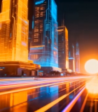 未来科技感城市夜景13840#横屏 