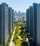 高层住宅楼间绿化景观俯瞰405#横屏 