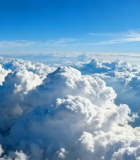 高空俯瞰云海蓝天美景8474#横屏 