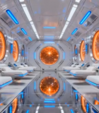 未来科技感太空舱内部场景991#横屏 