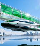 未来城市悬浮列车空中轨道5048#横屏 