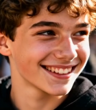 微笑男孩户外近景10650#横屏 