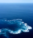 高空俯瞰海洋海浪景象3597#横屏 