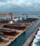 港口码头船只停泊画面14193#横屏 