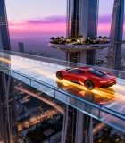 的红色汽车212#横屏 