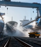 港口码头船只与运输车辆场景14249#横屏 