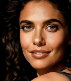 微笑女性面部特写素材5162#横屏 