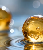 微距特写金色液体球素材10309#横屏 