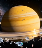 土星宇宙星空渲染画面10228#横屏 