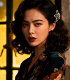 复古装扮女子特写14760#横屏 