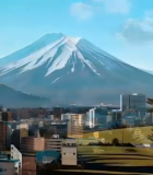 富士山下城市景观6291#横屏 