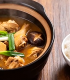 瓦罐鸡汤配白米饭美食素材3841#横屏 