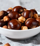 碗中板栗坚果特写9165#横屏 