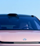 粉色新能源汽车特写768#横屏 