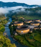 福建土楼自然风光航拍27#横屏 