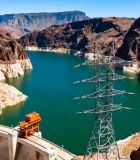 	 俯瞰水电站大坝与周边风光11829#横屏 