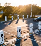 停车场内新能源汽车充电桩14442#横屏 