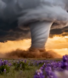 田野上的龙卷风自然景象46#横屏 