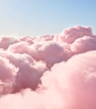 粉色云海高空俯瞰景象8261#横屏 