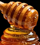 蜂蜜从木勺滴落特写画面9330#横屏 