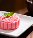 粉色月饼特写6831#横屏 