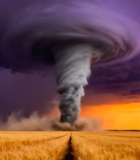 田野上的龙卷风自然景观(1)13348#横屏 