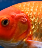 特写金鱼张嘴画面9056#横屏 