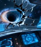 飞船驾驶舱外黑洞景象12783#横屏 