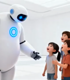 儿童与机器人互动场景(2)9617#横屏 