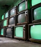 堆满旧电视机的废弃房间12937#横屏 