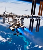 太空空间站飞行素材8550#横屏 