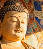 寺庙内佛像特写6729#横屏 